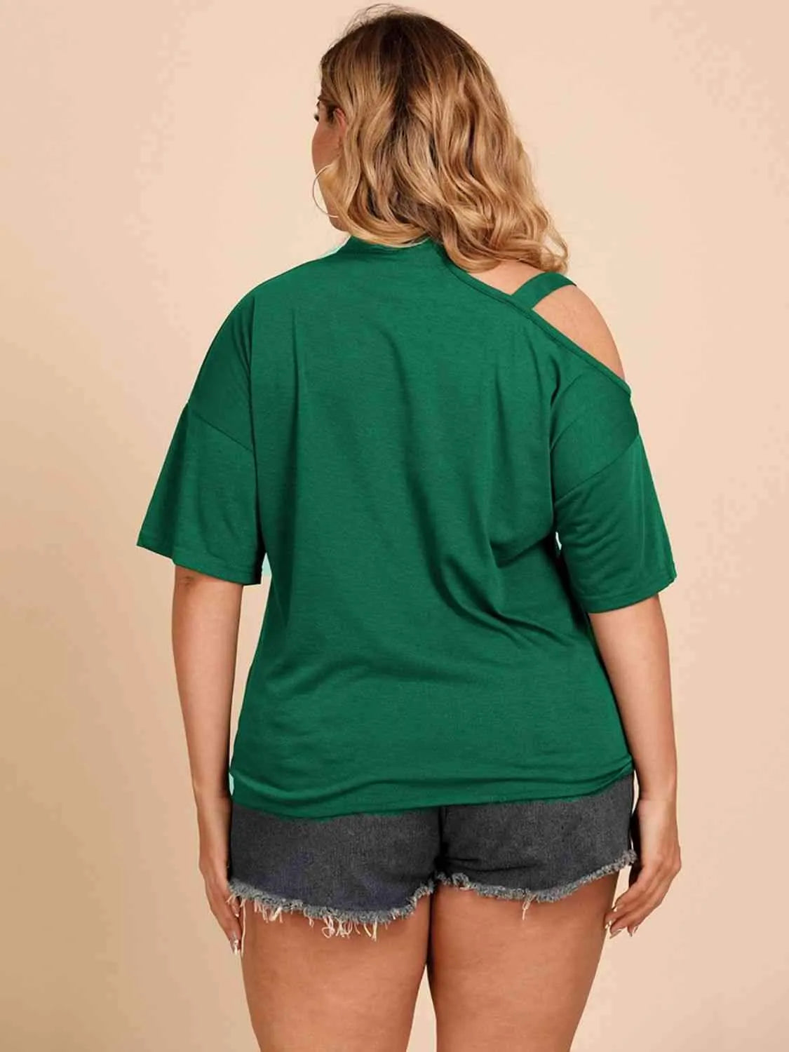 Plus Size Tied Cold-Shoulder Tee Shirt Blouses - Tophatter Daily Deals